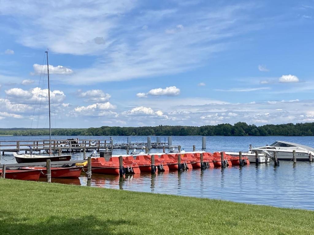 Ferienhaus Mit Wasserterrasse - Mit Sauna Und Kamin - Inklusive Nebenkosten Wendisch Rietz Extérieur photo