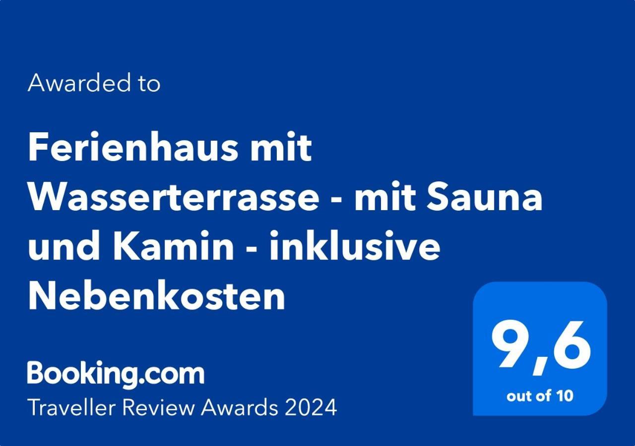 Ferienhaus Mit Wasserterrasse - Mit Sauna Und Kamin - Inklusive Nebenkosten Wendisch Rietz Extérieur photo