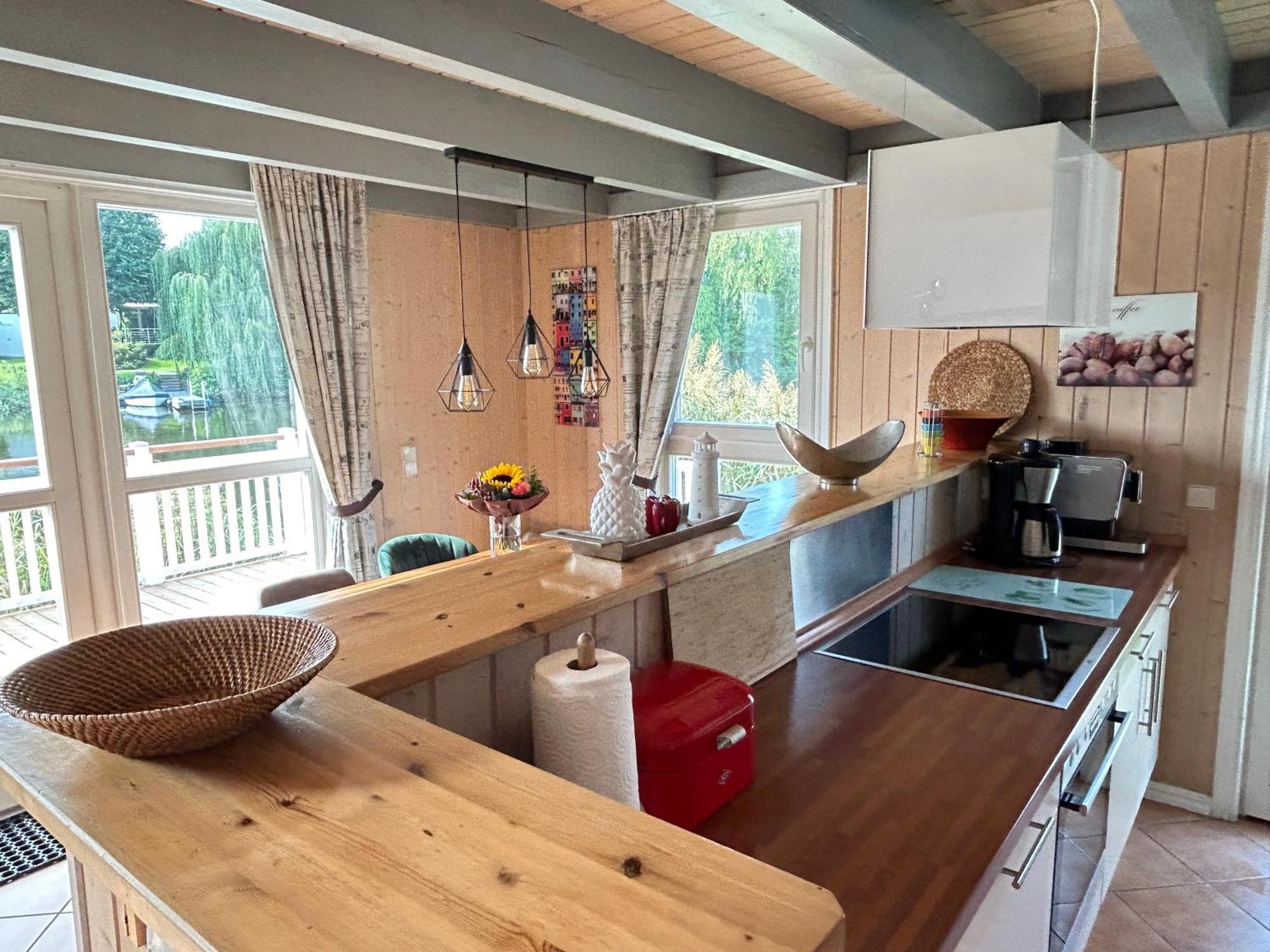 Ferienhaus Mit Wasserterrasse - Mit Sauna Und Kamin - Inklusive Nebenkosten Wendisch Rietz Extérieur photo
