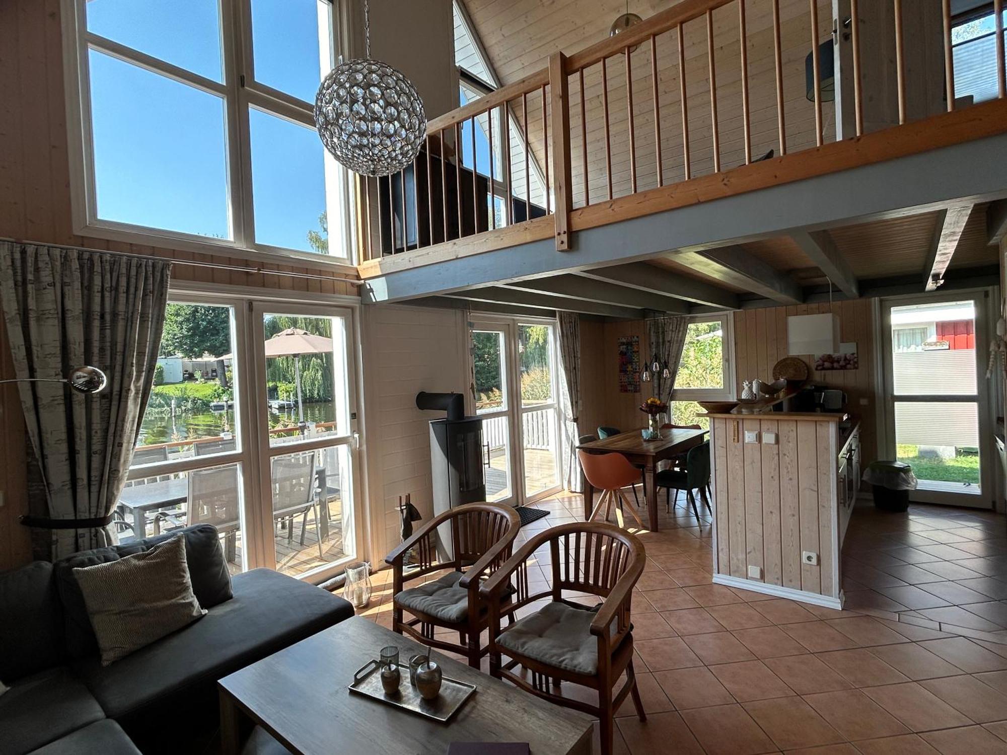Ferienhaus Mit Wasserterrasse - Mit Sauna Und Kamin - Inklusive Nebenkosten Wendisch Rietz Extérieur photo
